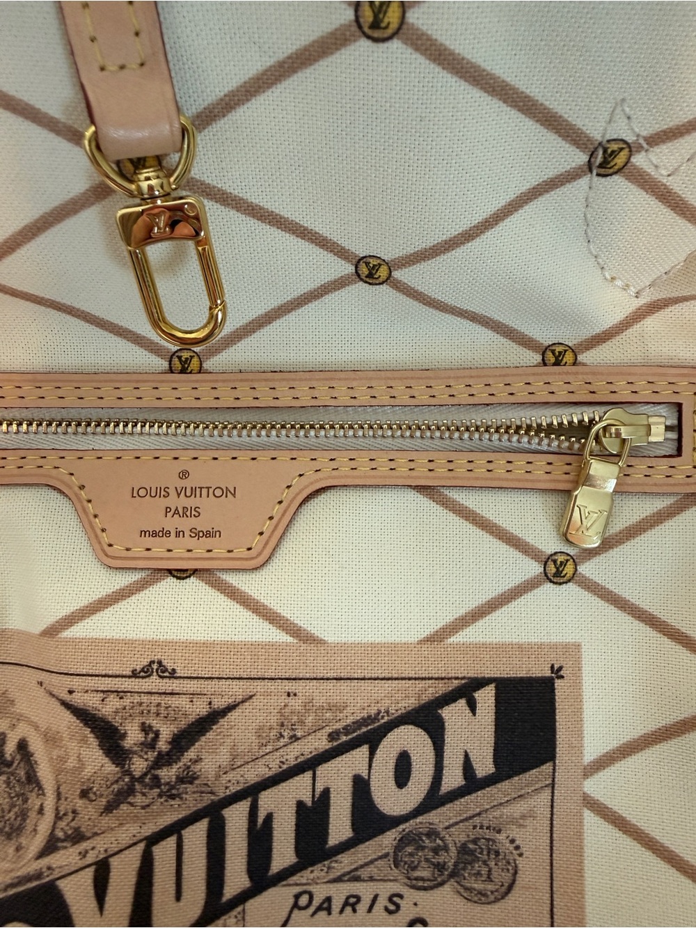 🍒 Louis Vuitton NEVERFULL MM PORTO CERVO Summer Trunks Damier Azur Bag Tote NEW🍒 - Picture 3 of 12